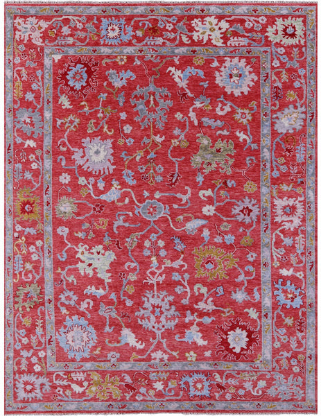 Turkish Oushak Handmade Wool Rug - 9' 1" X 12' 0" - Golden Nile