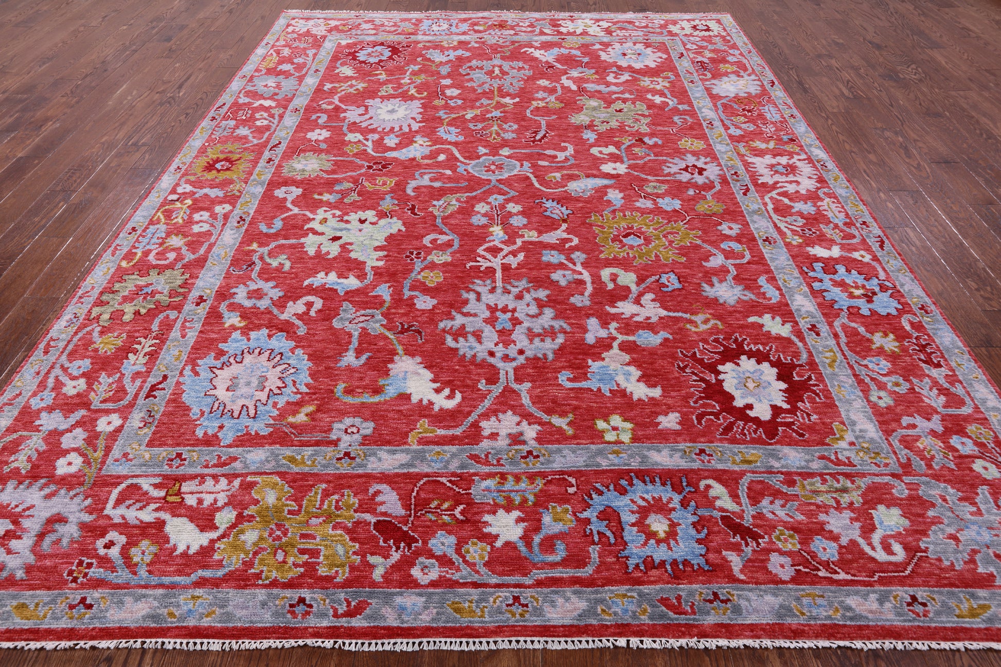 Turkish Oushak Handmade Wool Rug - 9' 1" X 12' 0" - Golden Nile