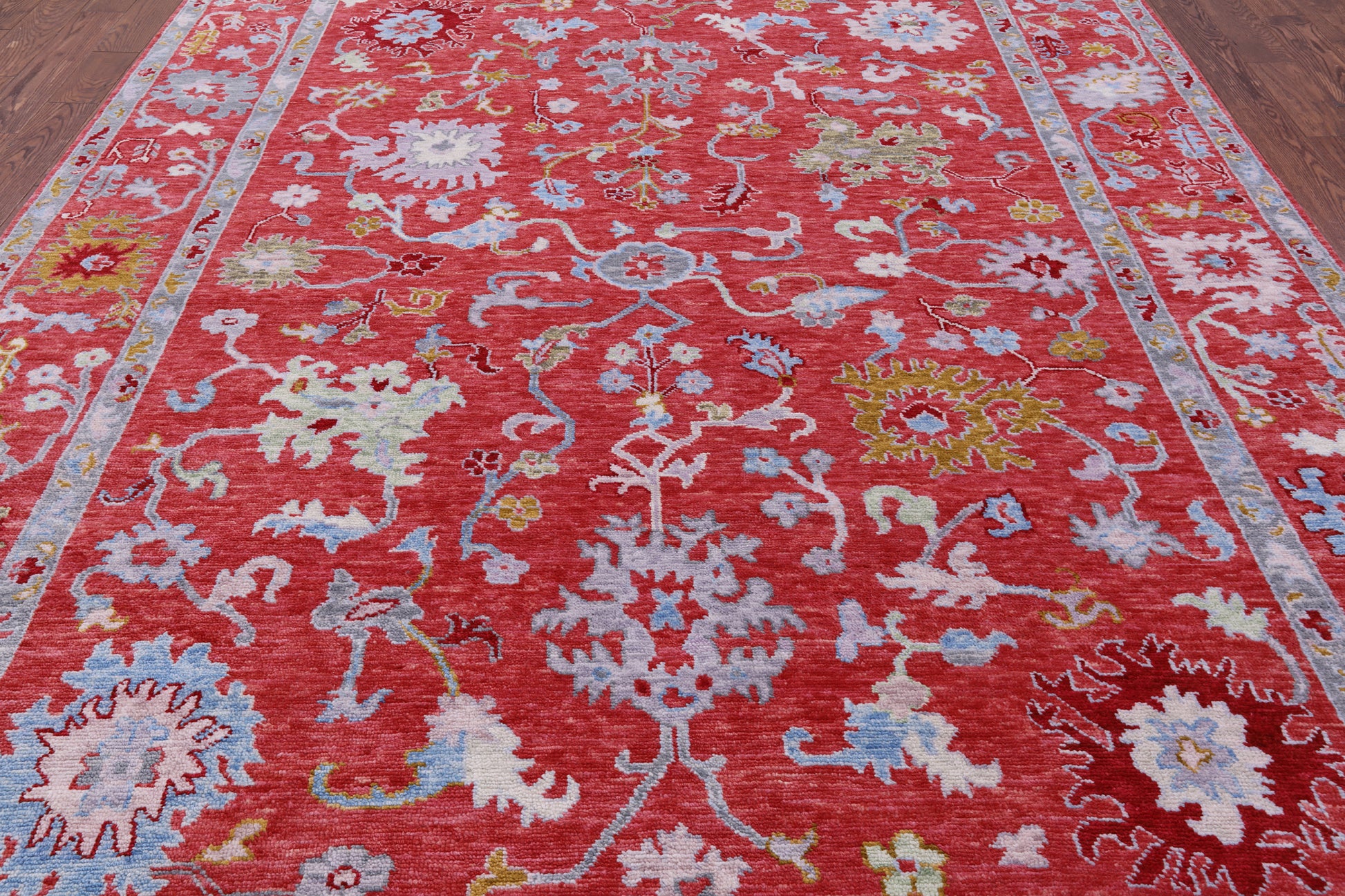 Turkish Oushak Handmade Wool Rug - 9' 1" X 12' 0" - Golden Nile