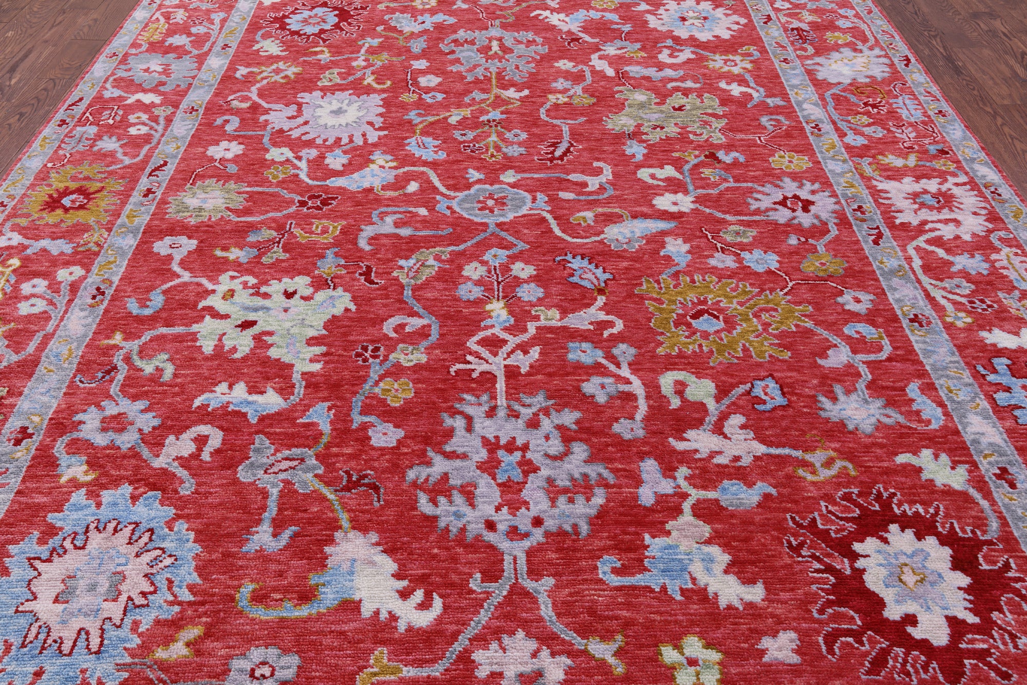 Turkish Oushak Handmade Wool Rug - 9' 1" X 12' 0" - Golden Nile