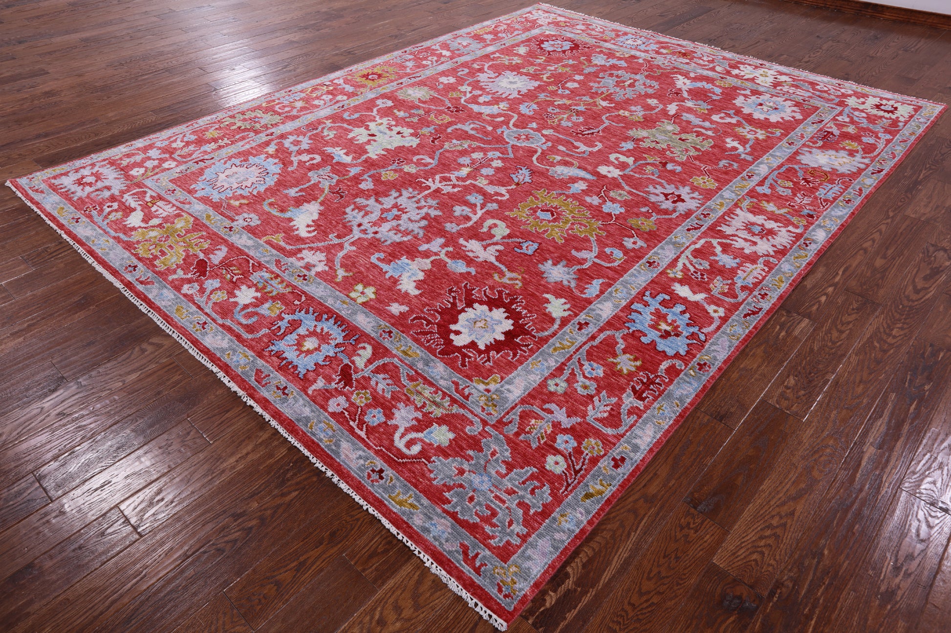 Turkish Oushak Handmade Wool Rug - 9' 1" X 12' 0" - Golden Nile