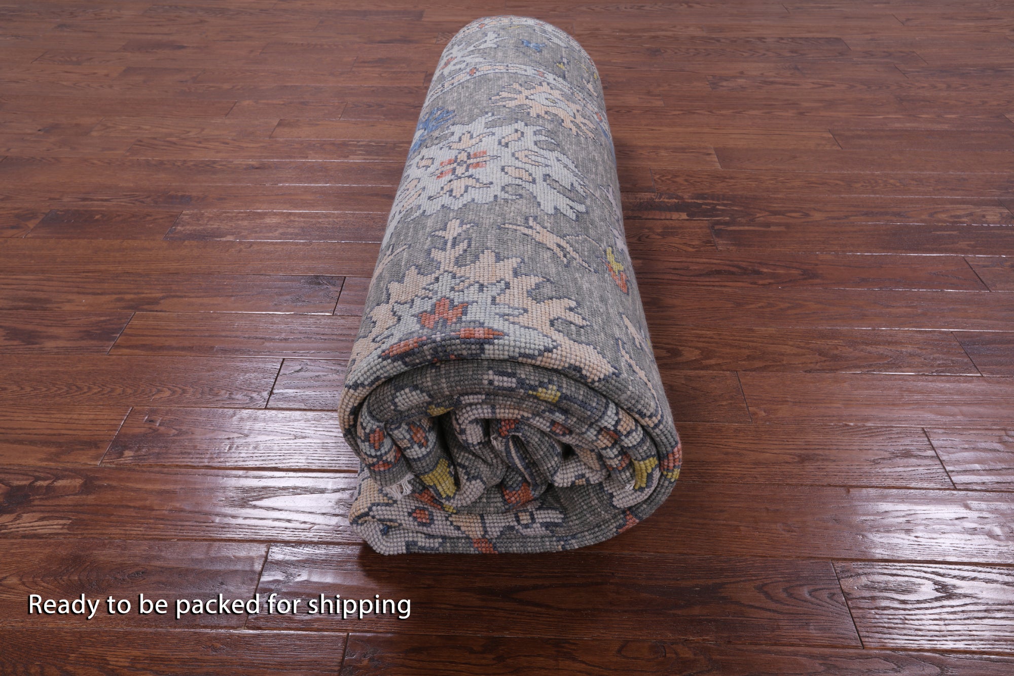 Grey Turkish Oushak Hand Knotted Wool Rug - 9' 0" X 11' 10" - Golden Nile