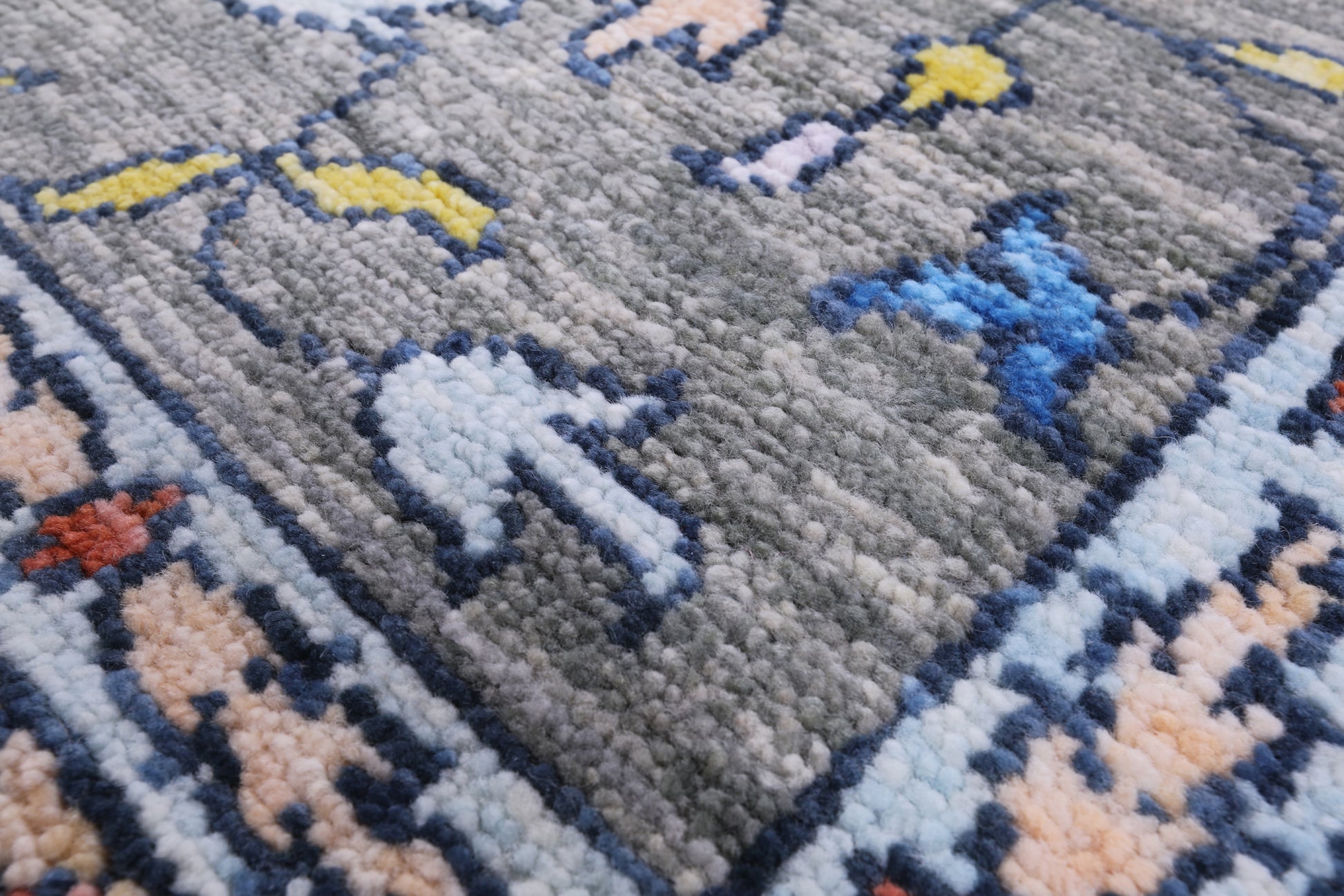 Grey Turkish Oushak Hand Knotted Wool Rug - 9' 0" X 11' 10" - Golden Nile