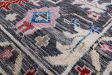 Grey Square Turkish Oushak Hand Knotted Wool Rug - 9' 4" X 9' 8" - Golden Nile