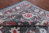 Grey Square Turkish Oushak Hand Knotted Wool Rug - 9' 4" X 9' 8" - Golden Nile
