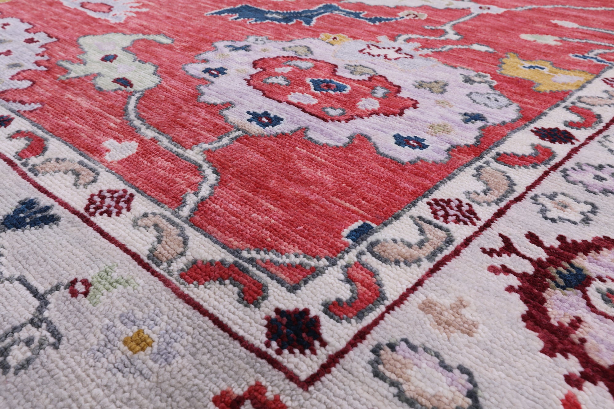 Turkish Oushak Hand Knotted Wool Rug - 8' 5" X 9' 11" - Golden Nile