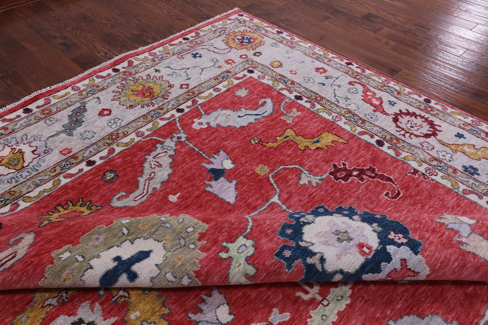Turkish Oushak Hand Knotted Wool Rug - 12' 3" X 15' 3" - Golden Nile