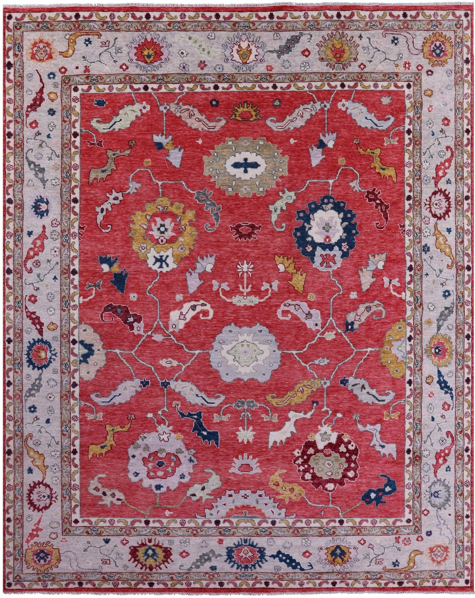 Turkish Oushak Hand Knotted Wool Rug - 12' 3" X 15' 3" - Golden Nile