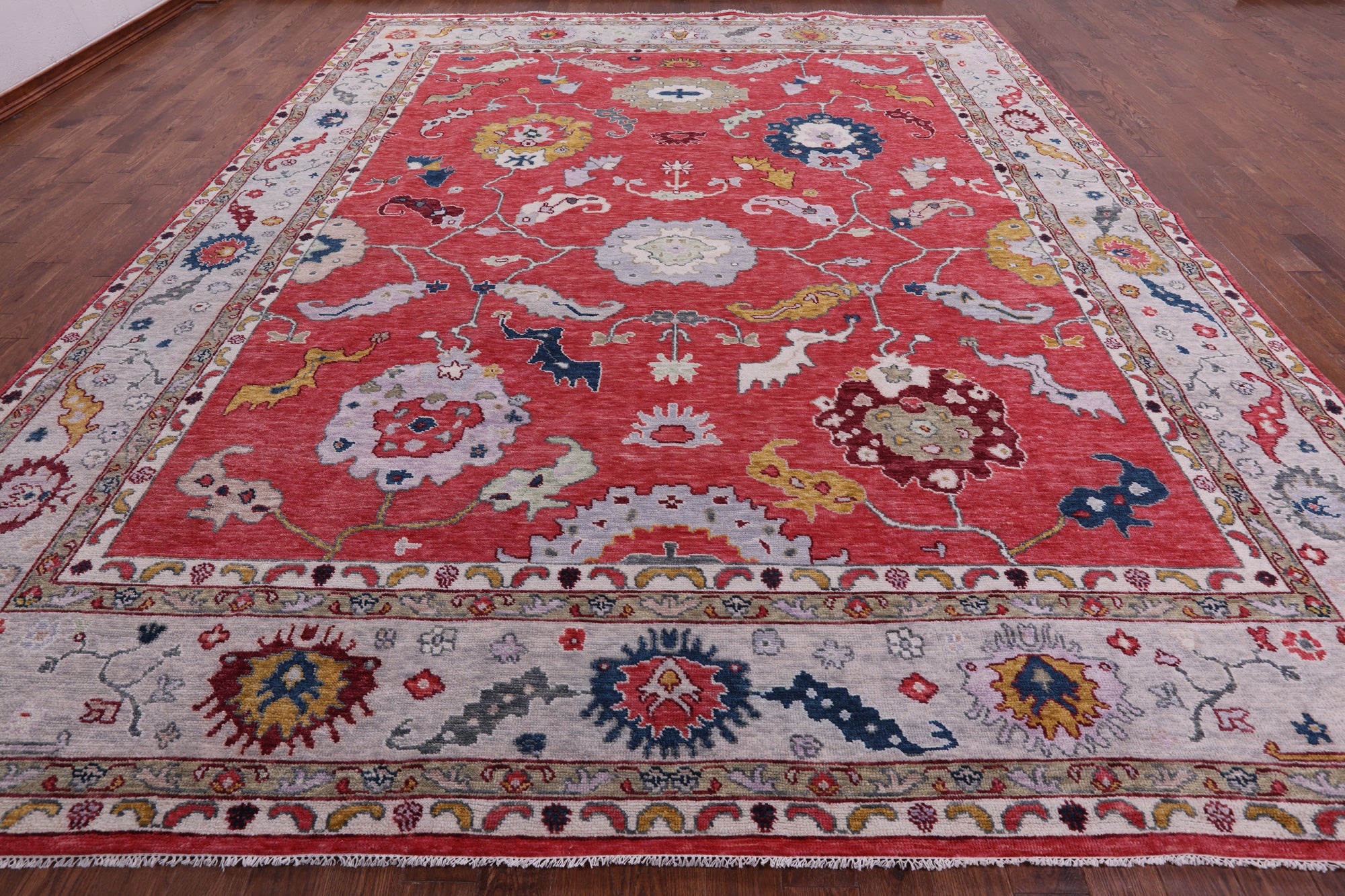 Turkish Oushak Hand Knotted Wool Rug - 12' 3" X 15' 3" - Golden Nile