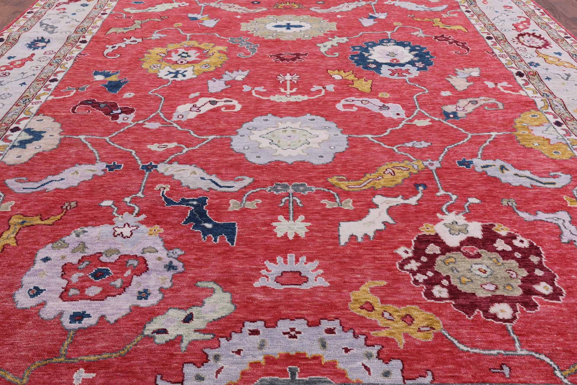 Turkish Oushak Hand Knotted Wool Rug - 12' 3" X 15' 3" - Golden Nile