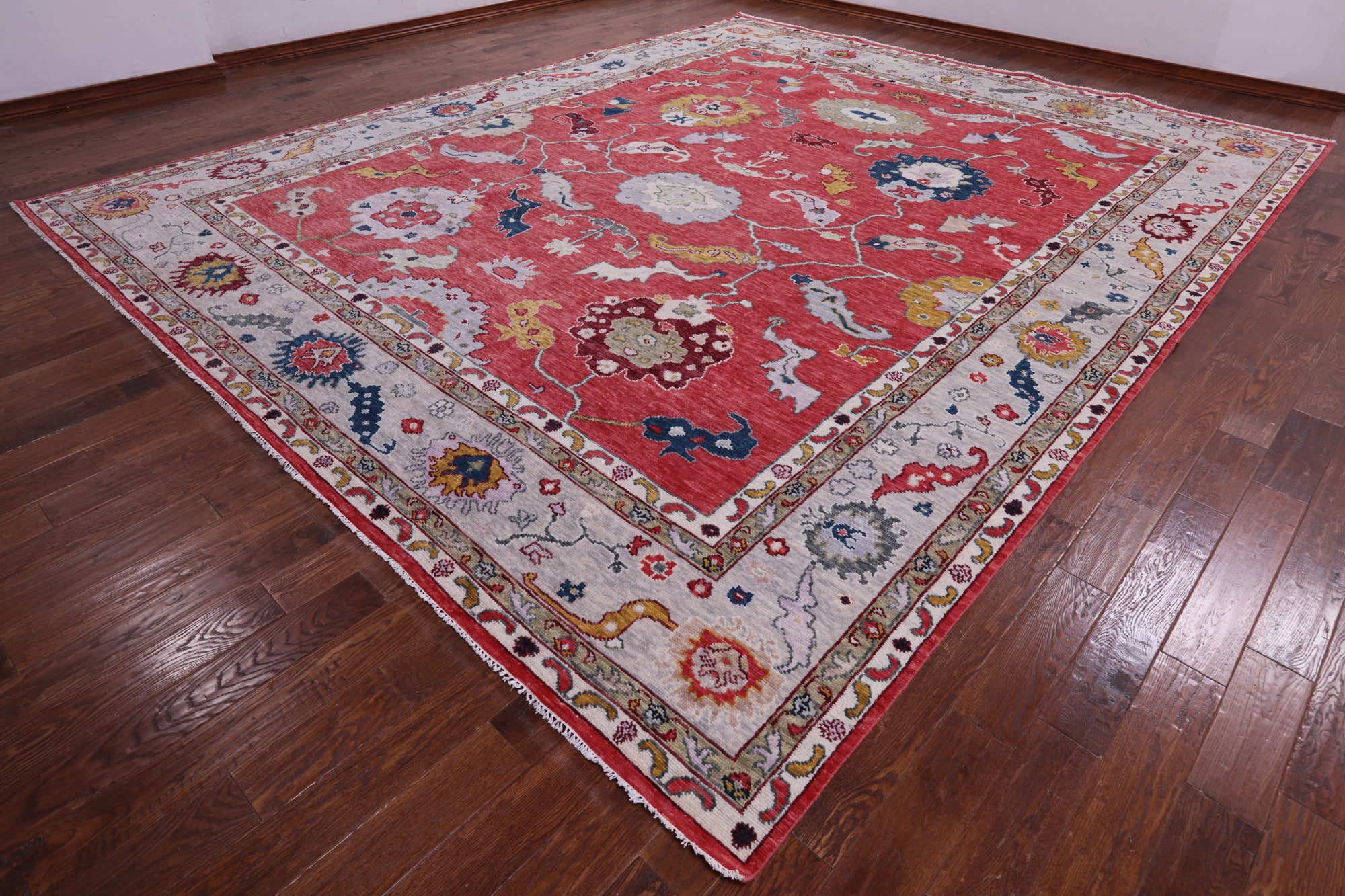 Turkish Oushak Hand Knotted Wool Rug - 12' 3" X 15' 3" - Golden Nile