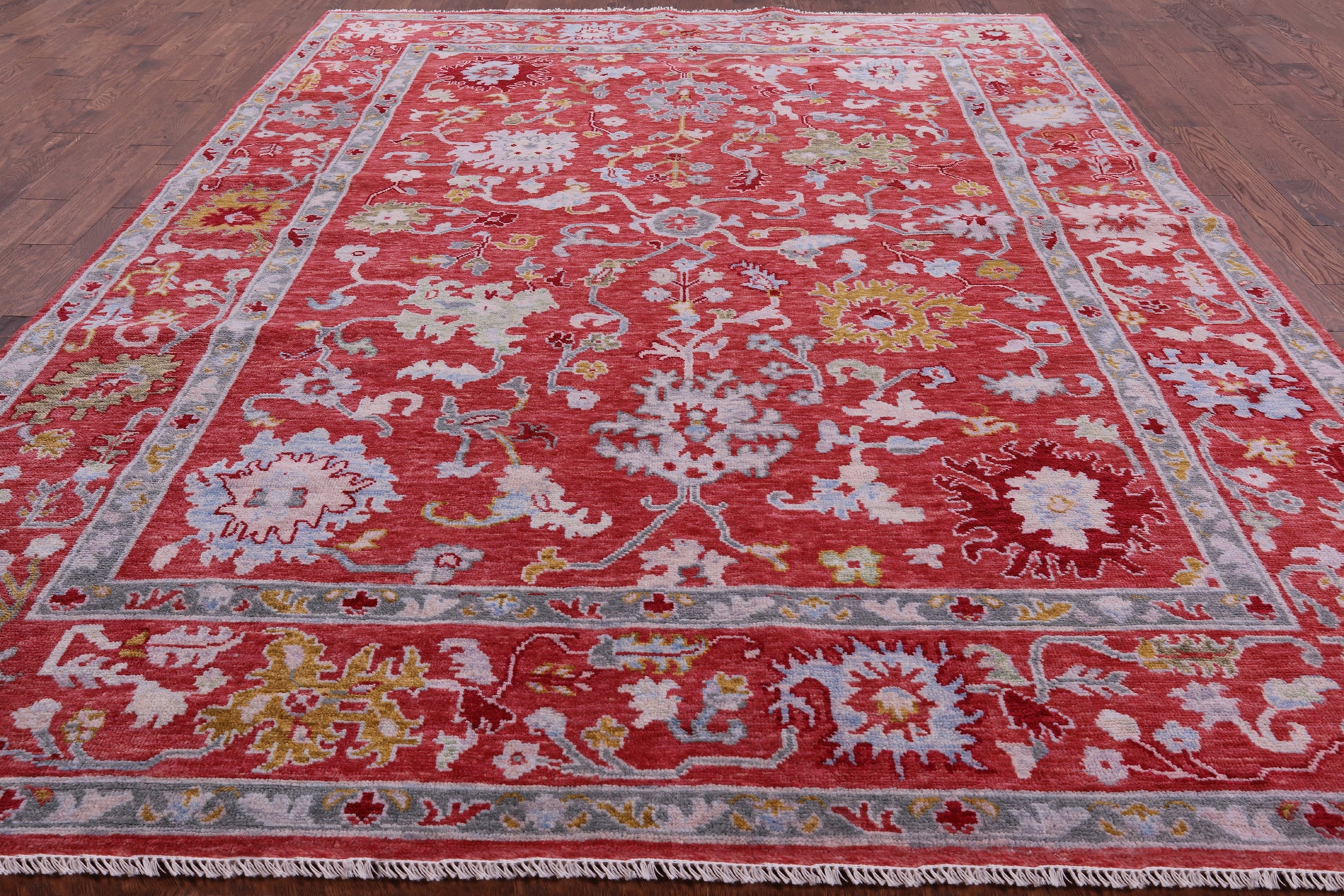Turkish Oushak Hand Knotted Wool Rug - 9' 1" X 12' 0" - Golden Nile