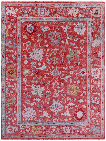 Turkish Oushak Hand Knotted Wool Rug - 9' 1" X 12' 0" - Golden Nile
