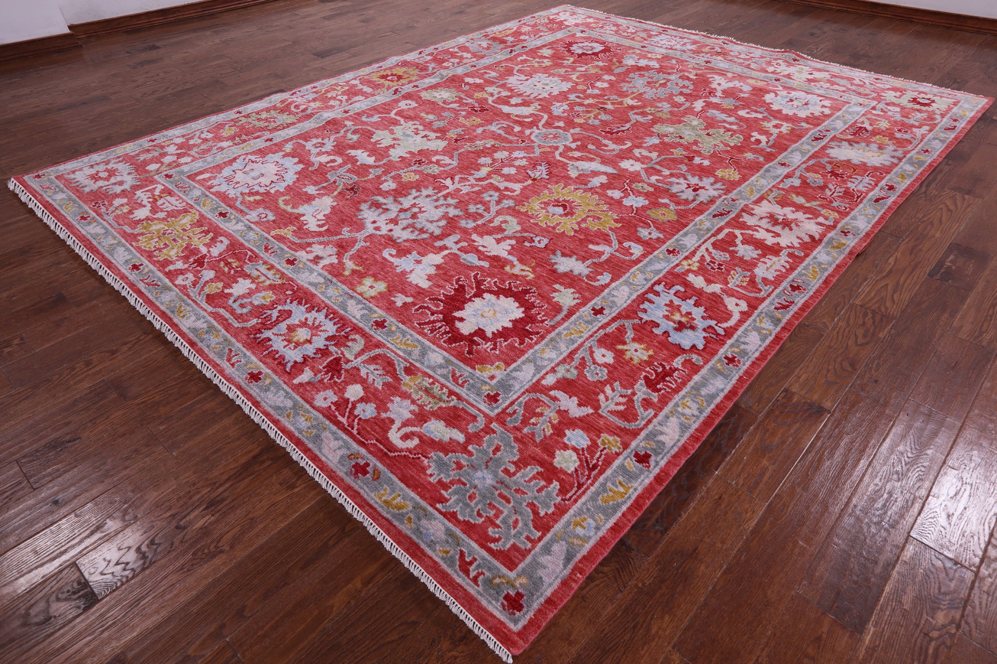 Turkish Oushak Hand Knotted Wool Rug - 9' 1" X 12' 0" - Golden Nile