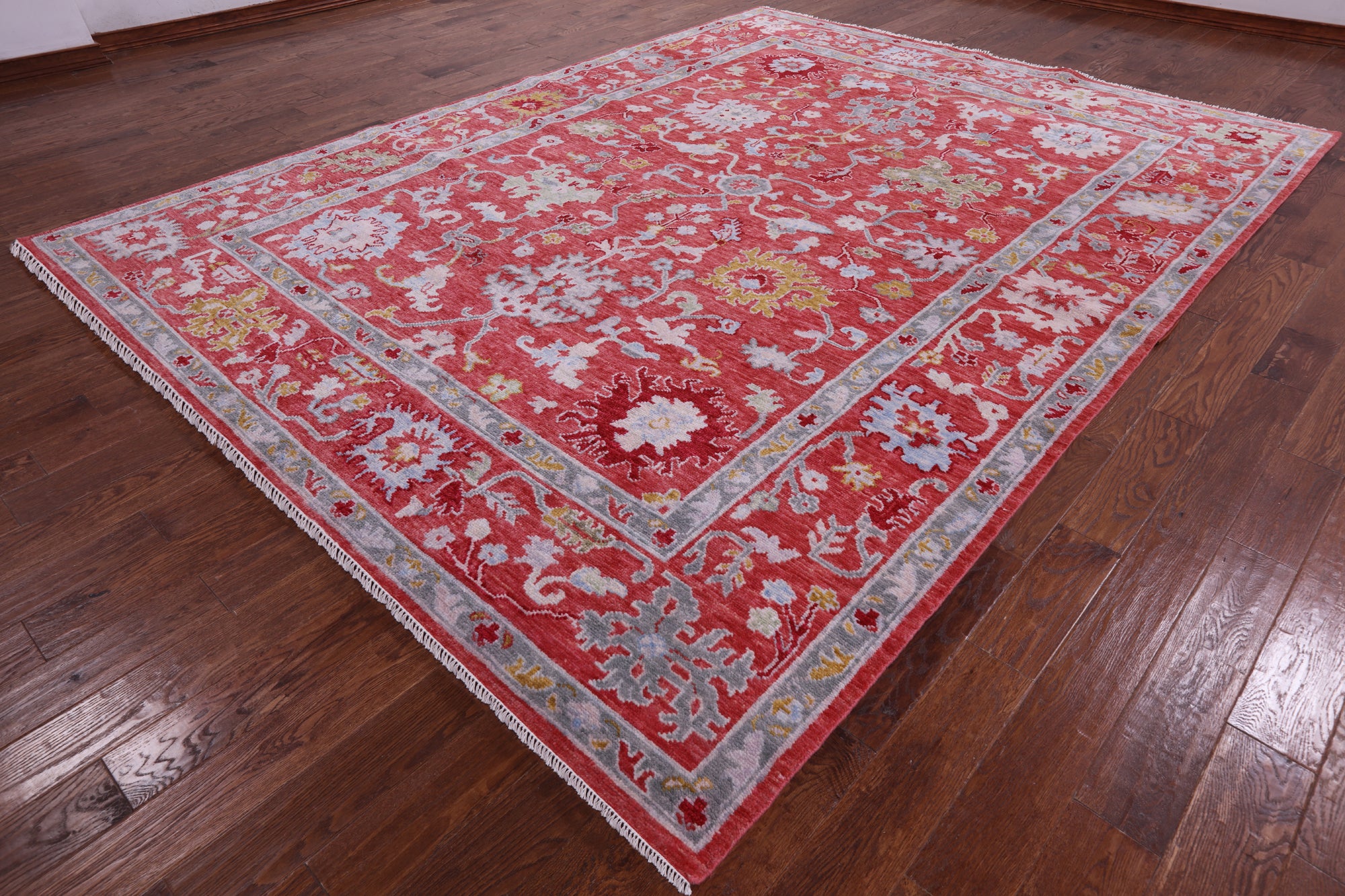 Turkish Oushak Hand Knotted Wool Rug - 9' 1" X 12' 0" - Golden Nile