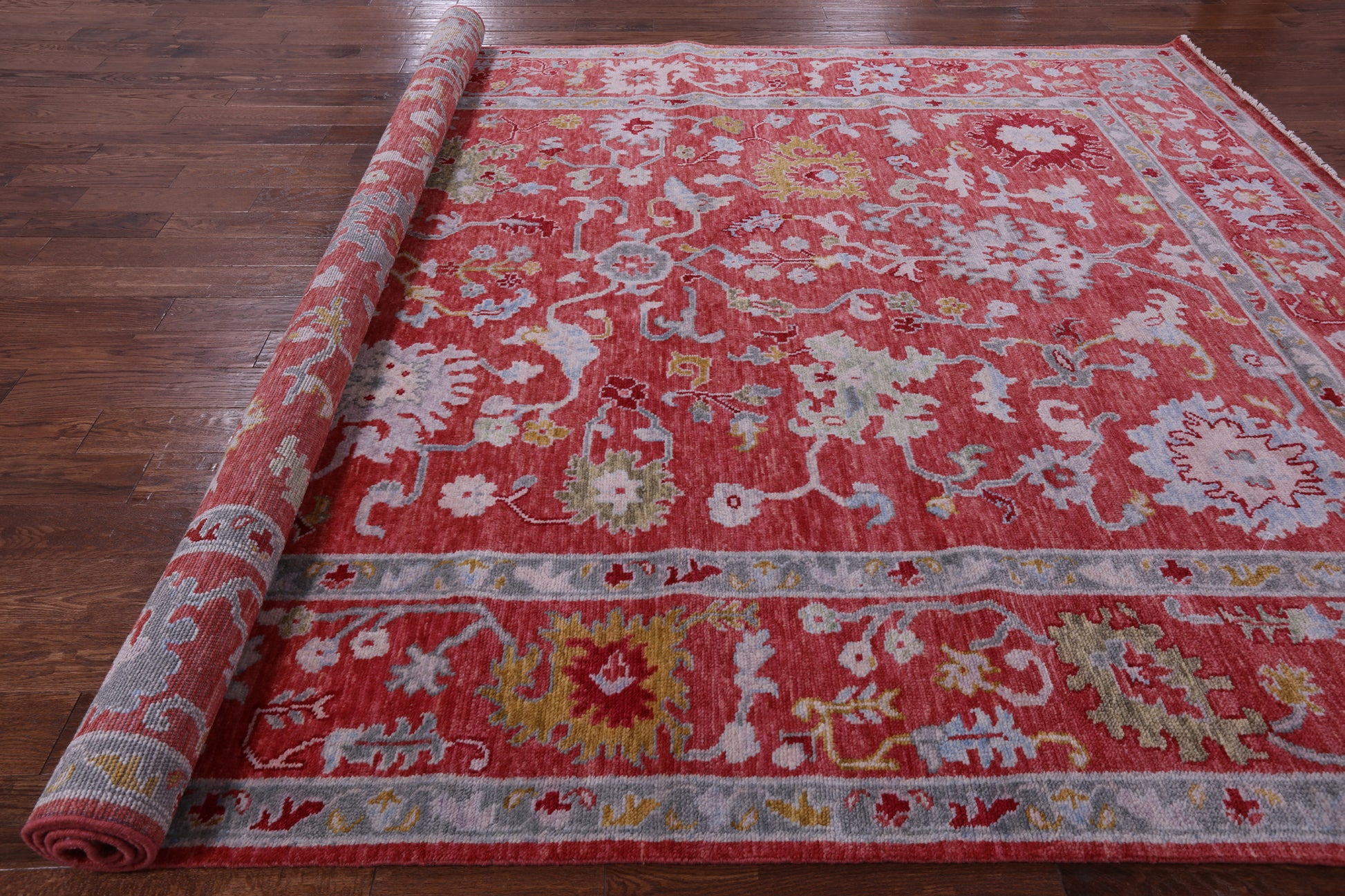 Turkish Oushak Hand Knotted Wool Rug - 9' 1" X 12' 0" - Golden Nile