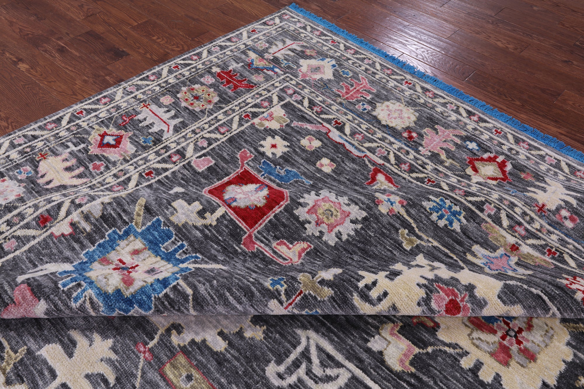 Grey Turkish Oushak Hand Knotted Wool Rug - 10' 4" X 20' 1" - Golden Nile