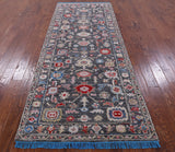 Grey Turkish Oushak Handmade Wool Runner Rug - 3' 11" X 9' 11" - Golden Nile