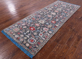 Grey Turkish Oushak Handmade Wool Runner Rug - 3' 11" X 9' 11" - Golden Nile