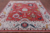 Square Turkish Oushak Hand Knotted Wool Rug - 9' 0" X 9' 0" - Golden Nile