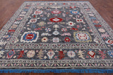 Grey Square Turkish Oushak Hand Knotted Wool Rug - 10' 2" X 10' 2" - Golden Nile