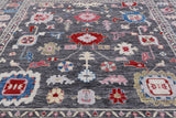 Grey Square Turkish Oushak Hand Knotted Wool Rug - 10' 2" X 10' 2" - Golden Nile