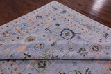 Light Blue Turkish Oushak Hand Knotted Wool Rug - 10' 2" X 14' 1" - Golden Nile