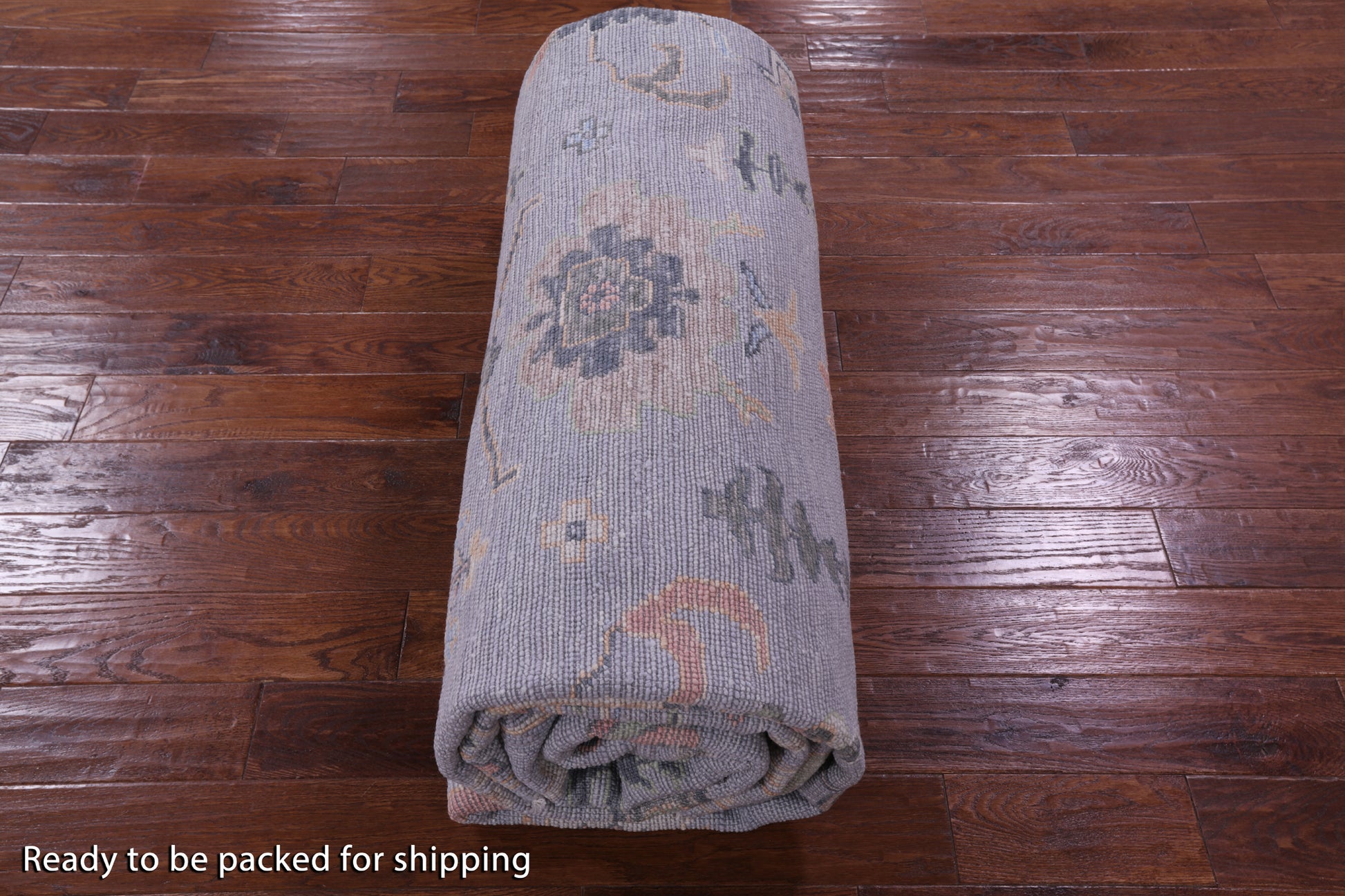 Light Blue Turkish Oushak Hand Knotted Wool Rug - 10' 2" X 14' 1" - Golden Nile