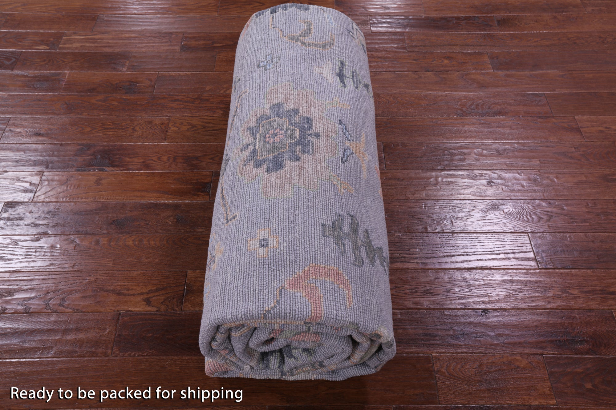 Light Blue Turkish Oushak Hand Knotted Wool Rug - 10' 2" X 14' 1" - Golden Nile
