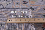 Light Blue Turkish Oushak Hand Knotted Wool Rug - 10' 2" X 14' 1" - Golden Nile