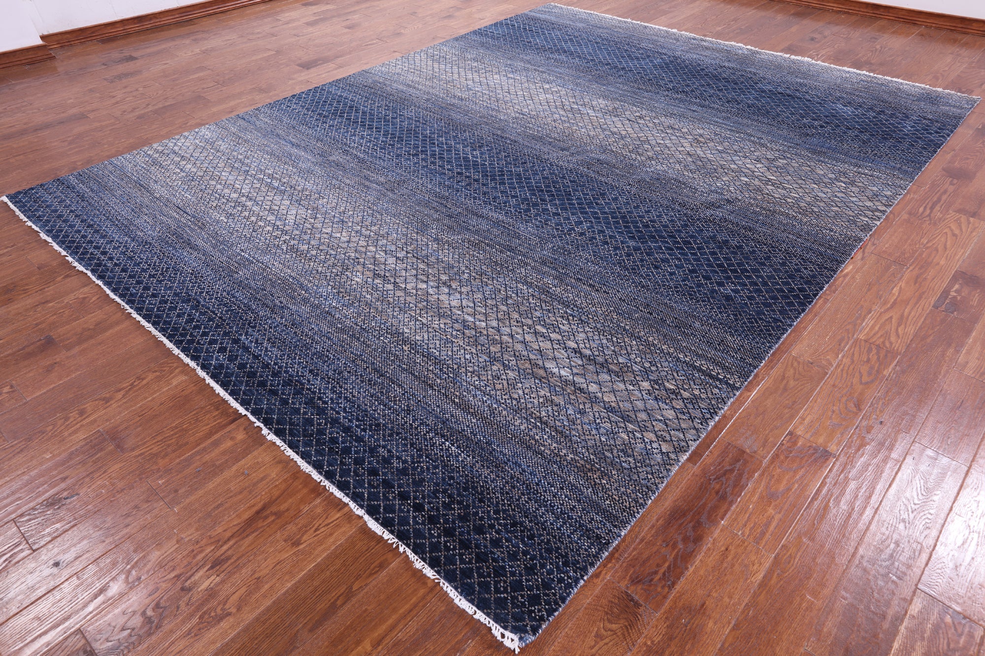 Savannah Grass Hand Knotted Wool Rug - 9' 1" X 12' 0" - Golden Nile