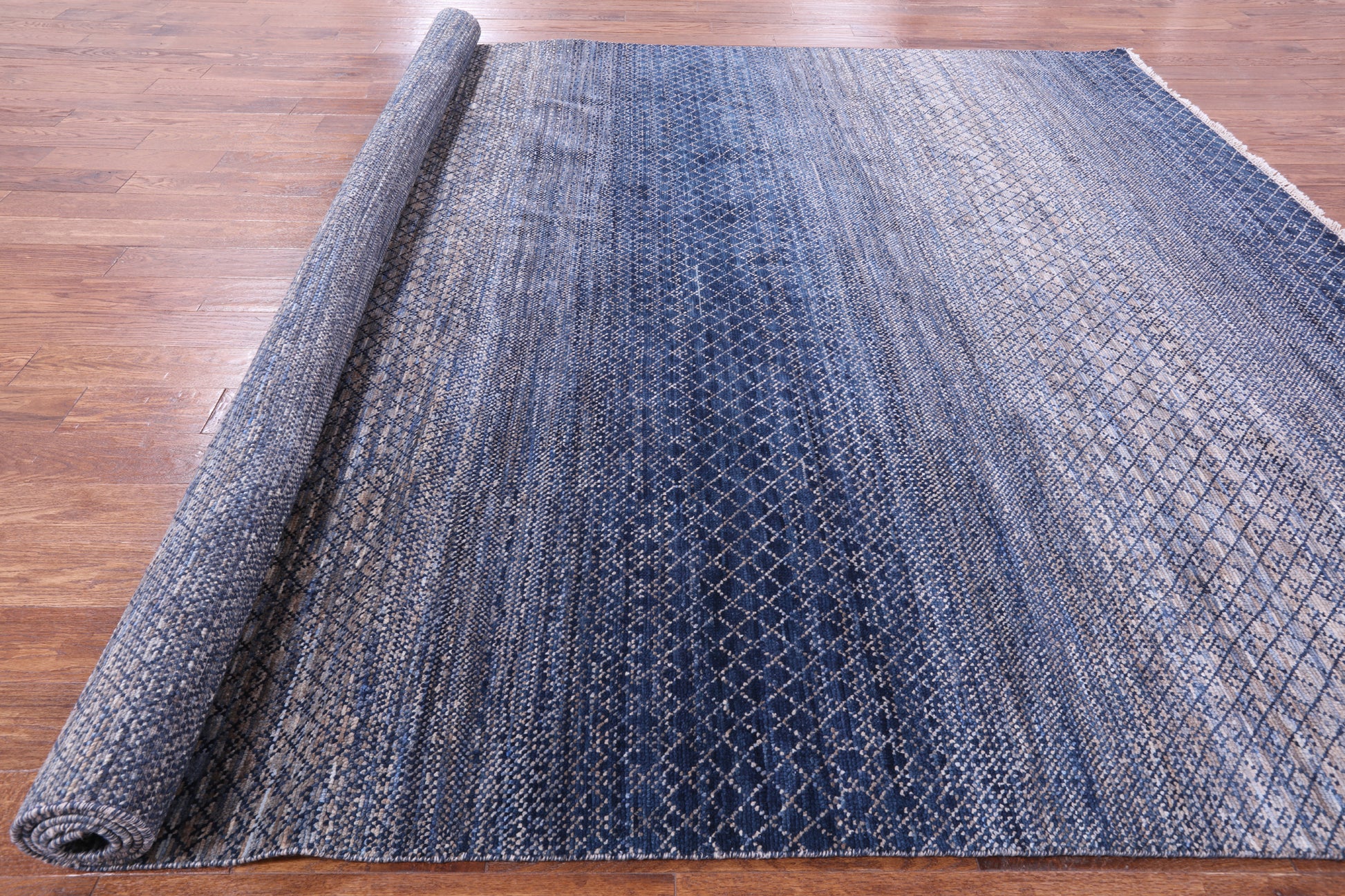 Savannah Grass Hand Knotted Wool Rug - 9' 1" X 12' 0" - Golden Nile