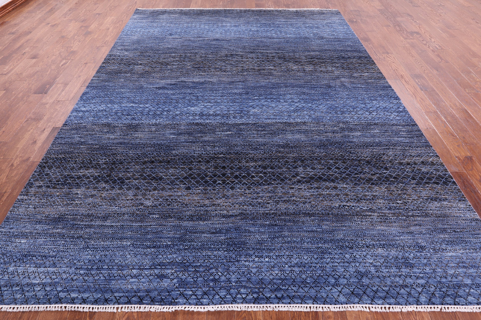 Savannah Grass Hand Knotted Wool Rug - 9' 0" X 12' 1" - Golden Nile
