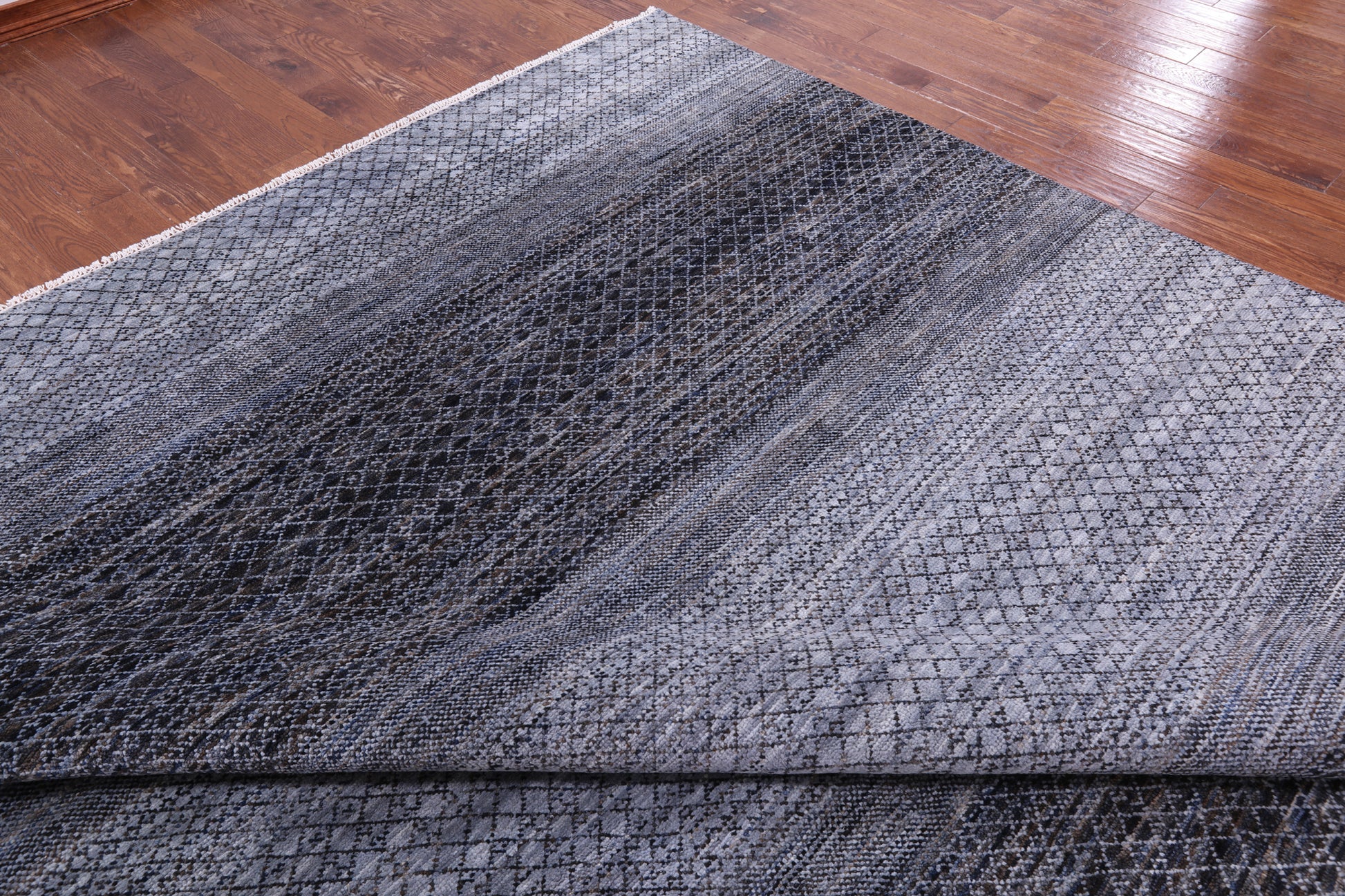 Savannah Grass Hand Knotted Wool Rug - 10' 1" X 13' 10" - Golden Nile