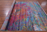 Abstract Contemporary Handmade Wool & Silk Rug - 8' 0" X 10' 0" - Golden Nile