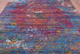 Abstract Contemporary Handmade Wool & Silk Rug - 8' 0" X 10' 0" - Golden Nile