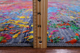 Abstract Contemporary Handmade Wool & Silk Rug - 8' 0" X 10' 0" - Golden Nile