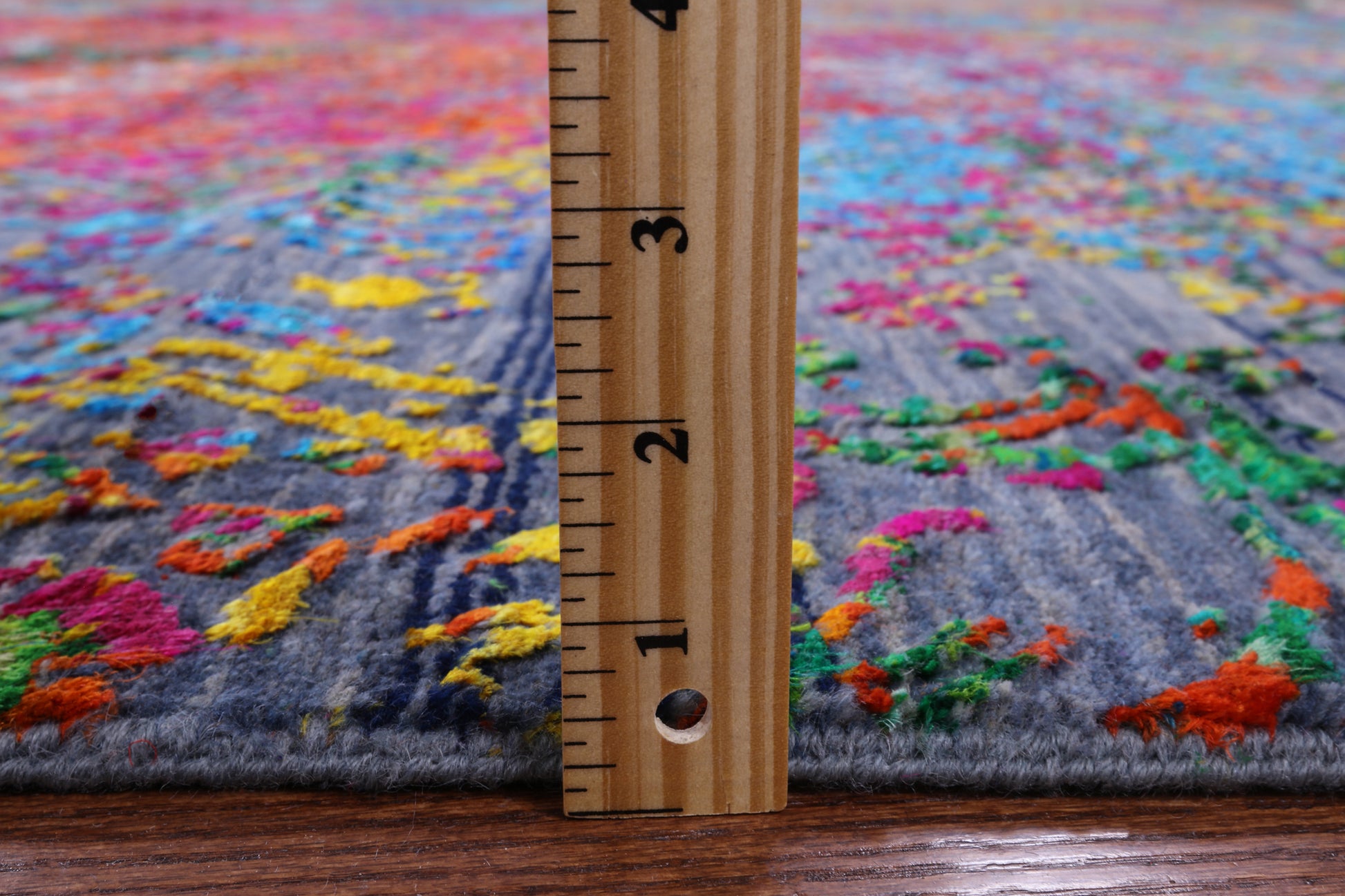 Abstract Contemporary Handmade Wool & Silk Rug - 8' 0" X 10' 0" - Golden Nile