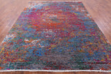 Abstract Contemporary Hand Knotted Wool & Silk Rug - 8' 2" X 10' 1" - Golden Nile