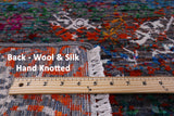 Abstract Contemporary Hand Knotted Wool & Silk Rug - 8' 2" X 10' 1" - Golden Nile