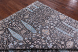 Grey Persian Ziegler Handmade Wool & Silk Rug - 8' 1" X 10' 1" - Golden Nile