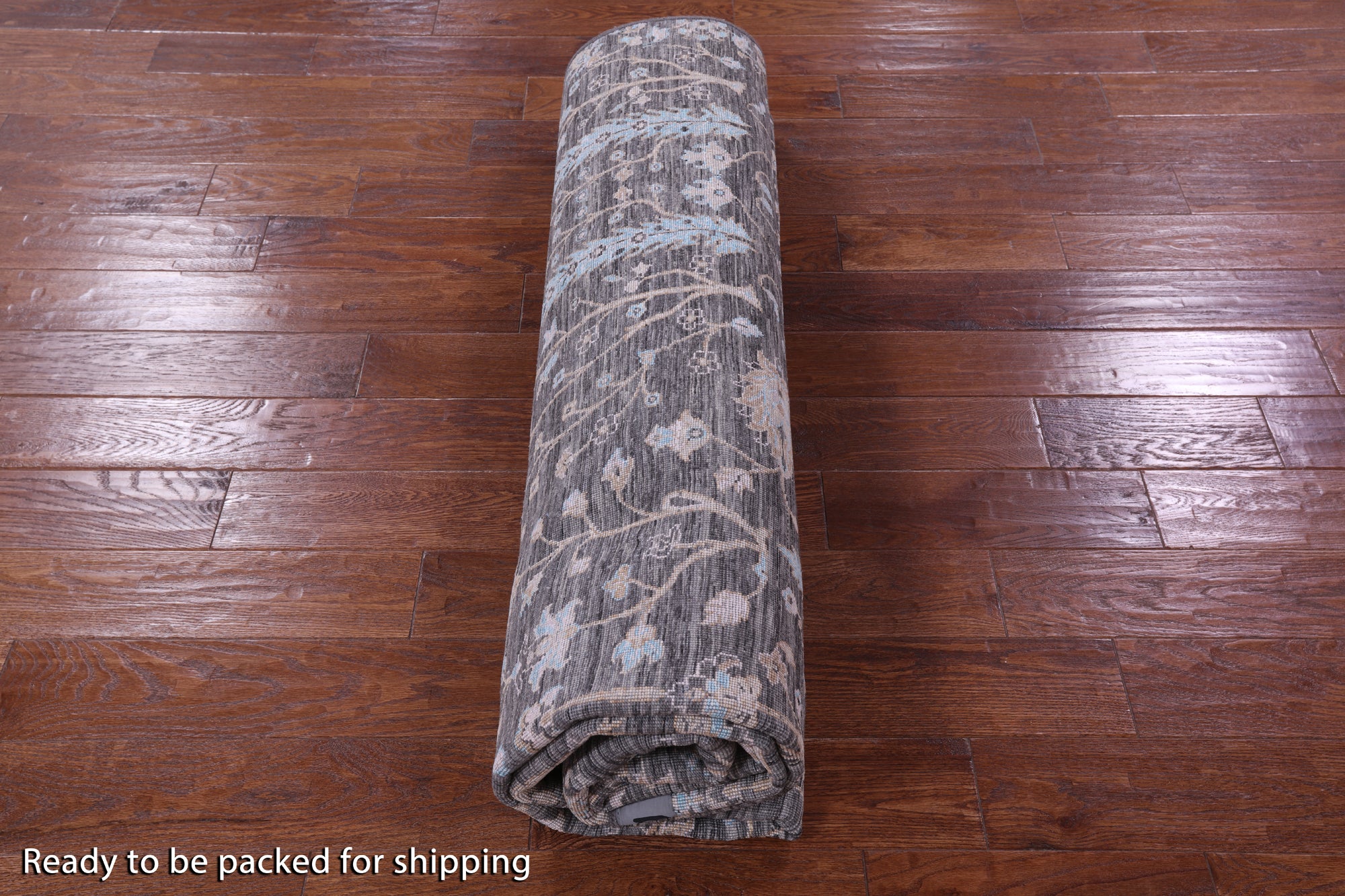 Grey Persian Ziegler Handmade Wool & Silk Rug - 8' 1" X 10' 1" - Golden Nile
