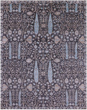 Grey Persian Ziegler Handmade Wool & Silk Rug - 8' 1" X 10' 1" - Golden Nile