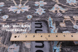 Grey Persian Ziegler Handmade Wool & Silk Rug - 8' 1" X 10' 1" - Golden Nile