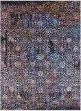 Abstract Modern Handmade Wool & Silk Rug - 9' 1" X 12' 3" - Golden Nile