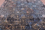 Abstract Modern Handmade Wool & Silk Rug - 9' 1" X 12' 3" - Golden Nile