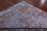 Grey Abstract Modern Hand Knotted Wool & Silk Rug - 8' 0" X 10' 2" - Golden Nile