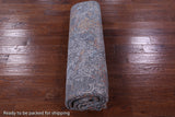 Grey Abstract Modern Hand Knotted Wool & Silk Rug - 8' 0" X 10' 2" - Golden Nile