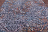 Grey Abstract Modern Hand Knotted Wool & Silk Rug - 8' 0" X 10' 2" - Golden Nile