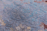 Abstract Contemporary Hand Knotted Wool & Silk Rug - 8' 0" X 10' 1" - Golden Nile